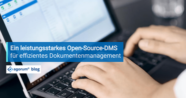 Ein Laptop zeigt die Benutzeroberfläche eines Open-Source-DMS für effizientes Dokumentenmanagement.