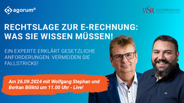 Ein Expertenteam von WSR Steuerberatung und Berkan Biliktü erklärt die gesetzlichen Anforderungen der E-Rechnungspflicht.